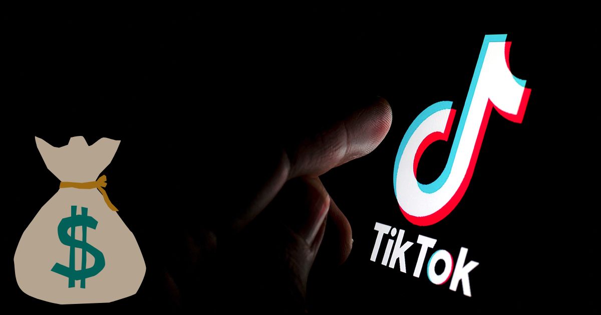 Tiktok Logo and money