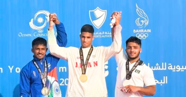 پاکستان کے نوجوان کشتہ کار حسن علی نے ایشیائی یوتھ گیمز میں برونز میڈل جیت لیا